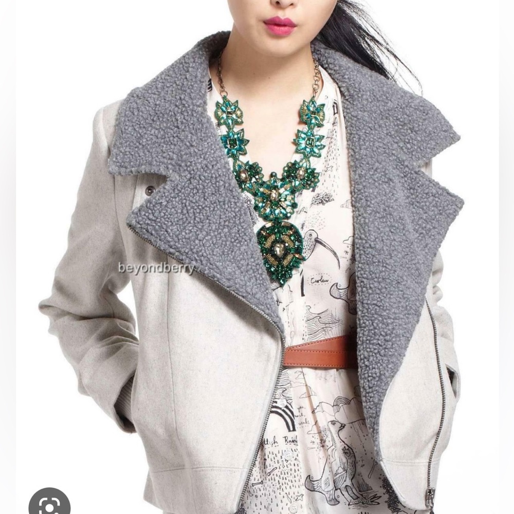 Anthropologie Winter Motor Cycle Style Jacket